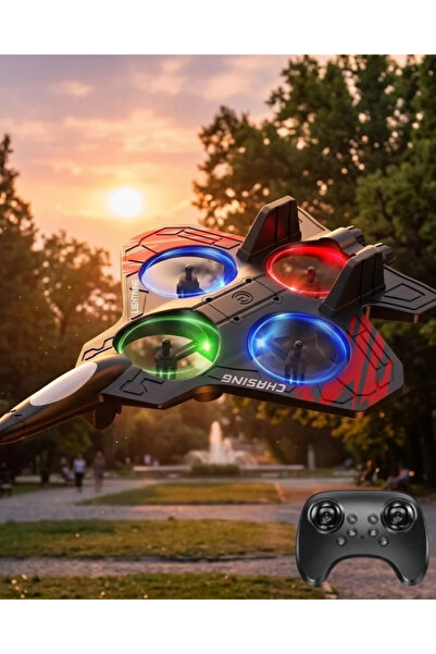 Uzaktan Kumandalı Drone Uçak LED Işıklı 360 Derece Akrobatik Hareket Özellikli - EMTHBA9436-8