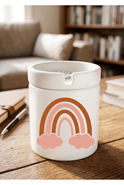 Eylül Design منفضة سجائر من السيراميك بتصميم بوهو مطبوع بدون رائحة