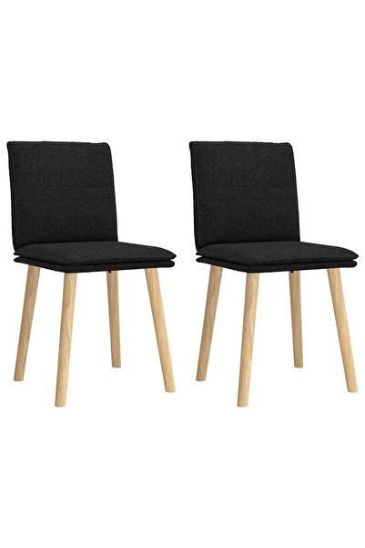 vidaxl Scaune de bucătărie, 2 buc. negru, textil