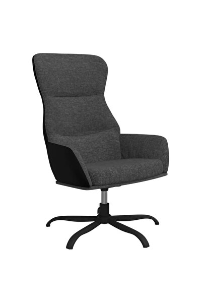 vidaxl Scaun de relaxare, gri închis, material textil