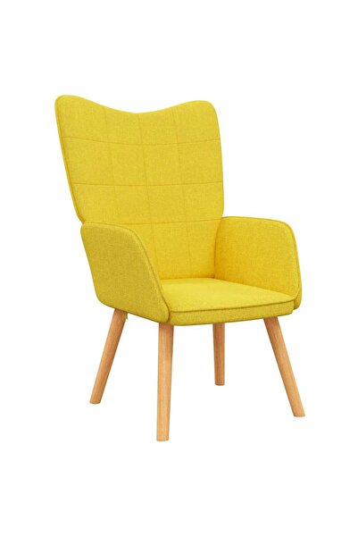 vidaxl Scaun de relaxare, galben muștar, material textil