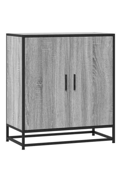 vidaxl Dulap, gri sonoma, 68x35x76 cm, lemn prelucrat și metal