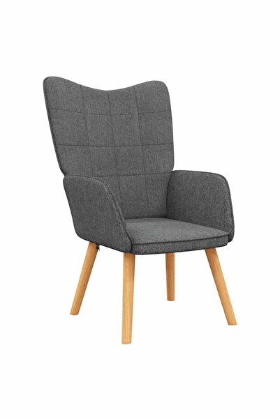 vidaxl Scaun de relaxare, gri închis, material textil