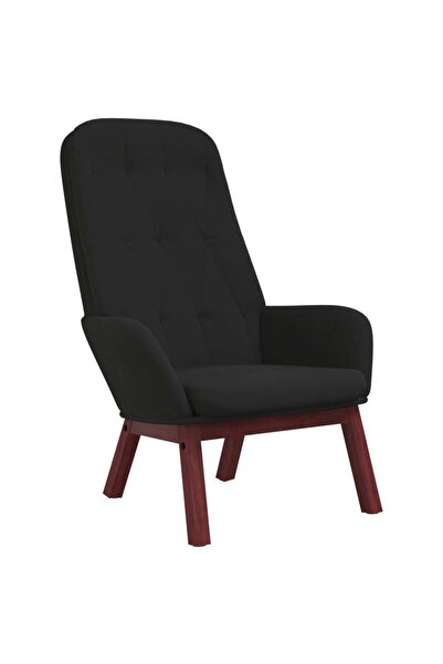 vidaxl Scaun de relaxare, negru, catifea