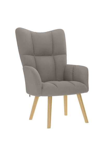 vidaxl Scaun de relaxare, gri taupe, material textil