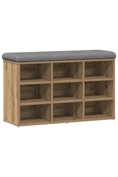 vidaxl Banchetă pantofar stejar artizanal 82x32x50 cm lemn prelucrat