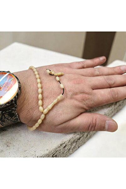 İnan Tesbih Mini Size Ankle-Length Mastermade Crimped Amber Barley Cut Stress...