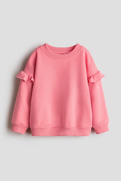 H&M Fırfırlı Sweatshirt