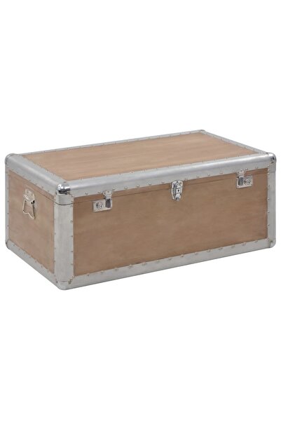 vidaxl Storage box, brown, 91 x 52 x 40 cm, solid fir wood