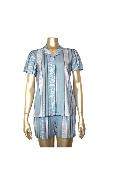 Arnetta Women's Short-Sleeved pajamas with buttons, shorts, Floral Print with...