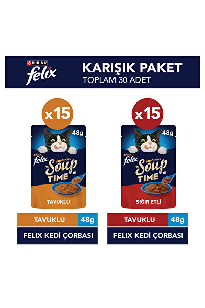 Felix Kedi Çorbası Karışık 30 lu