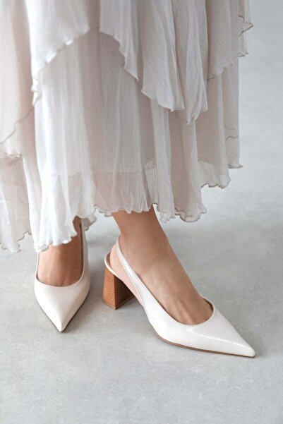 STRASWANS Vera Ženske naborane Koža Cipele sa štiklom bež