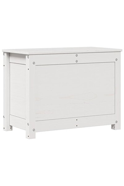 vidaxl Cutie de depozitare, alb, 60x32x45,5 cm, lemn masiv de pin