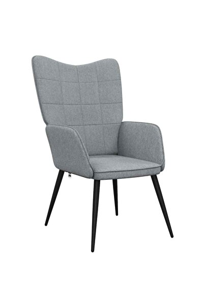 vidaxl Scaun de relaxare, gri deschis, material textil