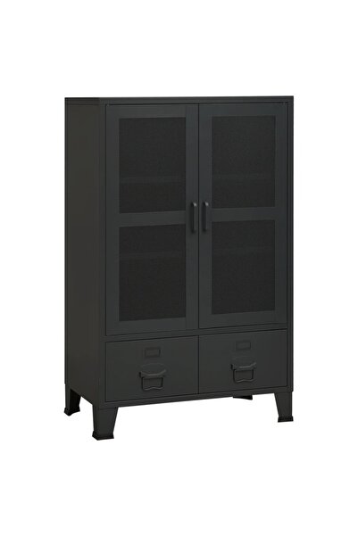 vidaxl Dulap industrial de depozitare, negru, 70x40x115 cm, metal
