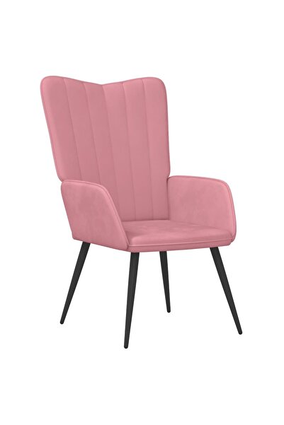 vidaxl Scaun de relaxare, roz, catifea