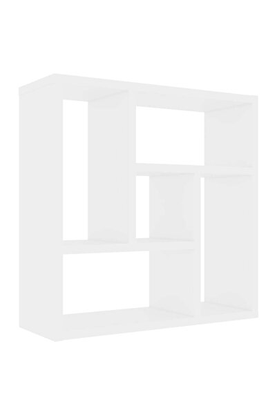 vidaxl Raft de perete, alb, 45,1 x 16 x 45,1 cm, lemn prelucrat