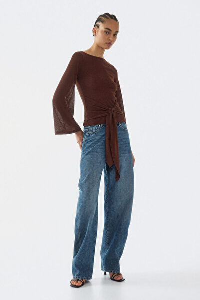 H&M Bağcık Detaylı Triko Üst