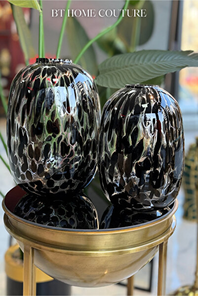 CAM 2'Lİ LEOPAR VAZO