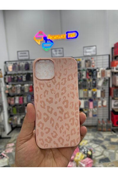 eaksesuarnet حافظة سيليكون وردية اللون L طبعة الفهد i متوافقة مع آيفون 13/14