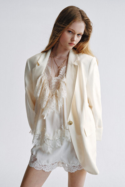 H&M Keten Karışımlı Blazer