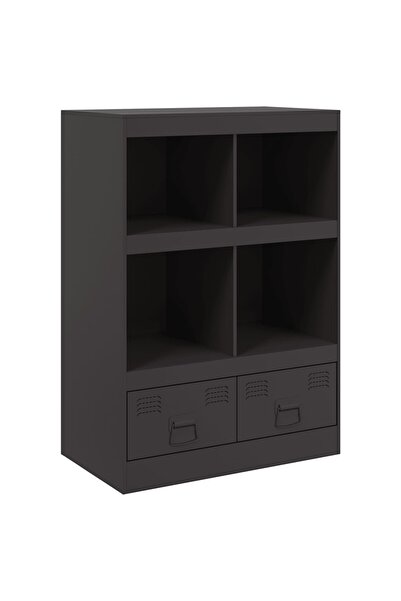 vidaxl Tall cabinet, black, 67x39x95 cm, steel