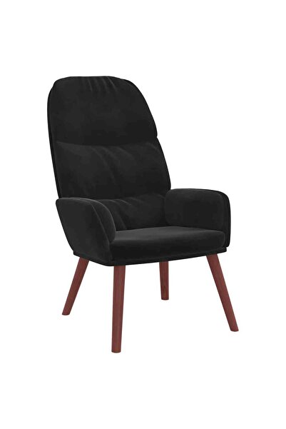 vidaxl Scaun de relaxare, negru, catifea