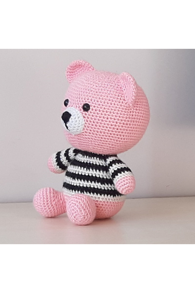 nildamigurumi Amigurumi Knitted Teddy Bear Light Pink
