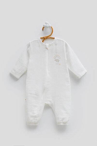 Caramell %100 Pamuk Müslin Erkek Bebek Tulum - Special Fabric With Bamboo Fibers