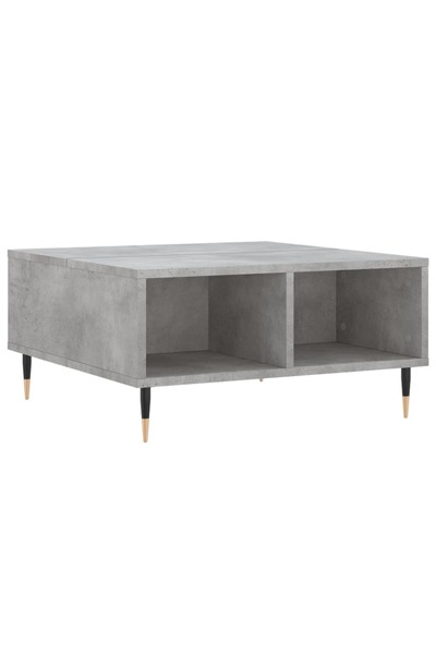 vidaxl Masă de cafea, gri beton, 60x60x30 cm, lemn compozit