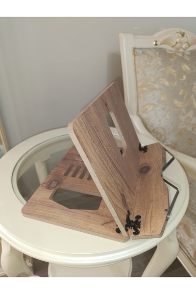 iskender wood ahşap Masaüstü Kitap Okuma ve Tablet Standı Ahşap Kitap Tutucu ...