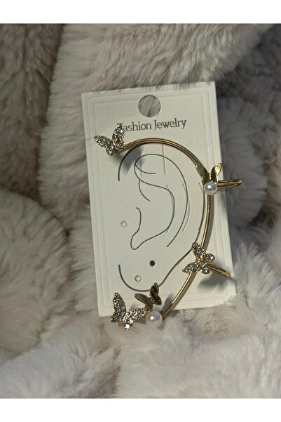 RİAÇANTA&TAKI "Deliksiz kıkırdak küpesi kelebekli"