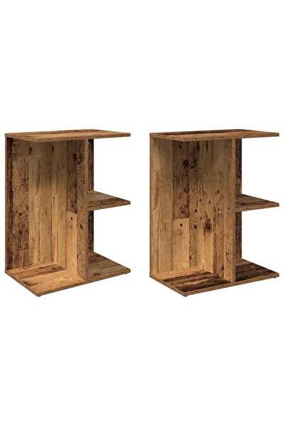 vidaxl Noptiere 2 buc Lemn vechi 46,5x29x61 cm Lemn prelucrat