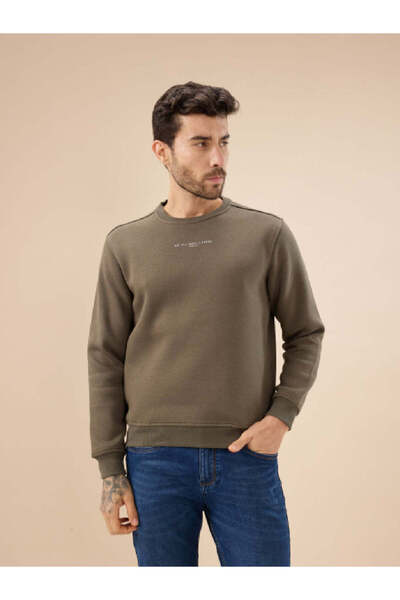 STATUS QUO Chest Typography Regular Fit Three Thread Fleece Sweatshirt