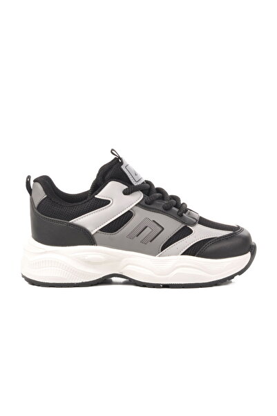 Aspor Black Mesh Boys' Sports Shoes