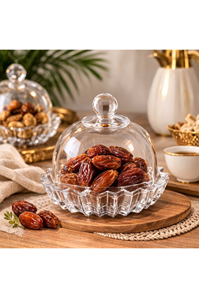 Dania 🍬 Elegant glass serving dish set with lid – perfect for serving sweets...