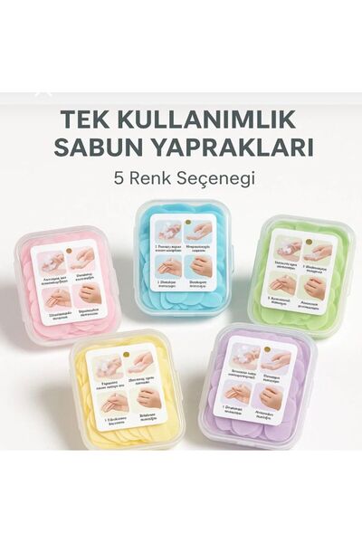 AYSTAR 100 Yaprak Parfümlü Eriyen Mini Kağıt Sabun Öğrenci Çocuk Okul Dezenfe...