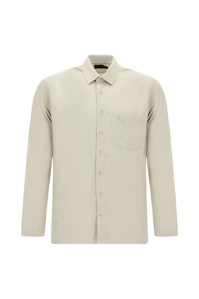 Abdullah Kiğılı Стандартна памучна риза с дълги ръкави и шарки