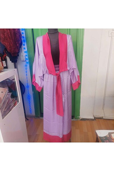 GenelTedarik kimona tarzı ipek gecelik