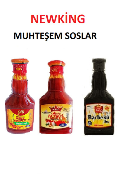 Newking Sos NEWKİNG MUHTEŞEM 3 LU SOS ORJİNAL ACI SOS . SARIMSAKLI ACI SOS . ...
