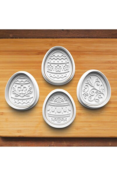 Hobist مجموعة بيض عيد الفصح المكونة من 4 قطع 2026 قالب للكوكيز والحلويات