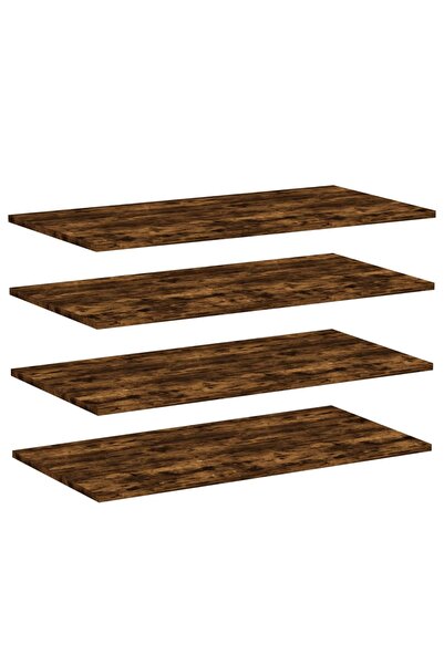 vidaxl Rafturi perete 4 buc. stejar fumuriu 80x40x1,5 cm lemn compozit