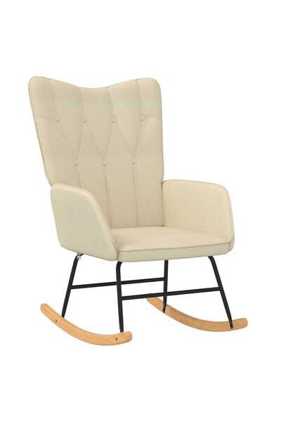 vidaxl Scaun balansoar, crem, material textil