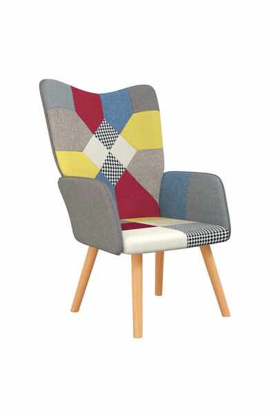 vidaxl Scaun de relaxare, material textil, petice