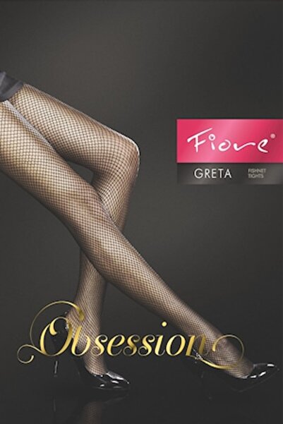 Fiore - Ciorap Greta-Mica Plasa, Black, 2