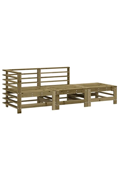 vidaxl Set mobilier de grădină, 3 piese, lemn de pin impregnat