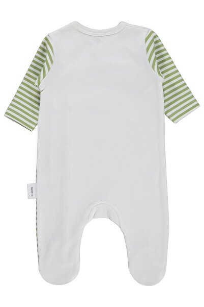 Nova Baby Green Ema Scented Oval 0-6 Month Jumpsuit - Ecru