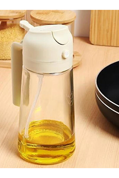 Perağ Püskürtücülü Cam Yağdanlık 600 ml – 2'si 1 Arada Sprey + Döküm | Sızdır...