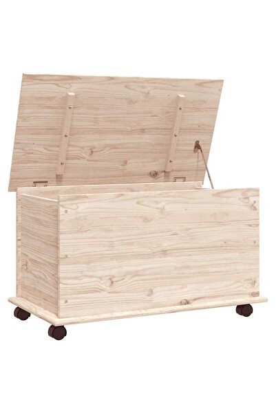 vidaxl Storage chest with wheels "ALTA" 73x39.5x43 cm solid pine wood