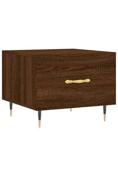 vidaxl Coffee table, brown oak, 50x50x40 cm, processed wood